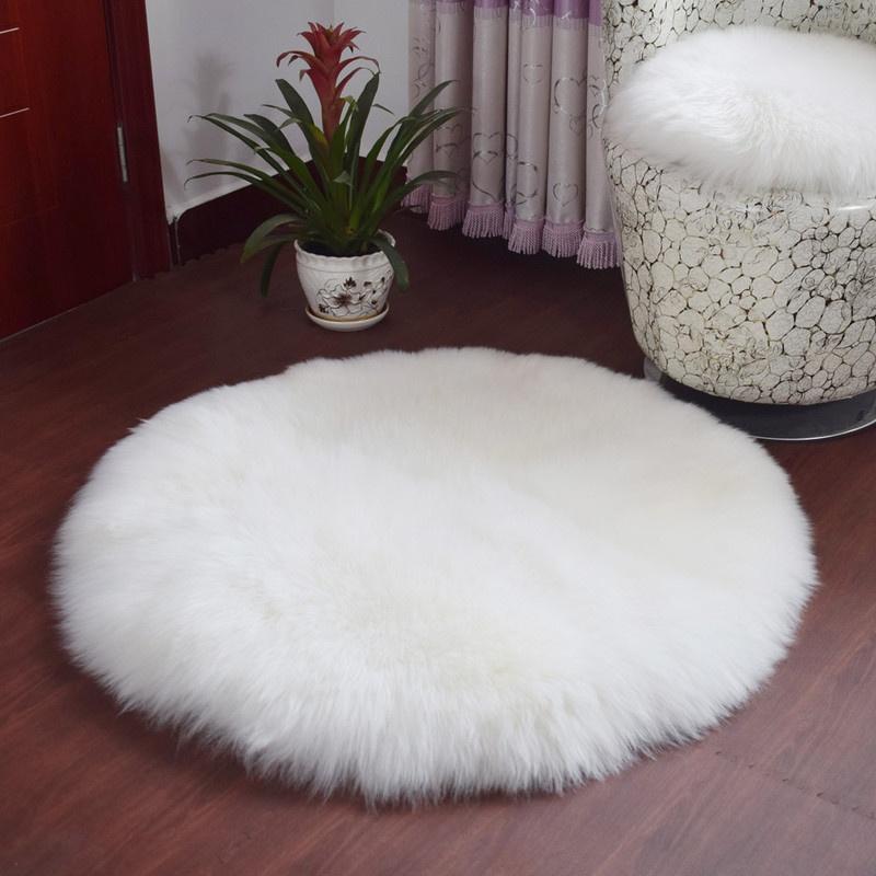 Soft Artificial Sheepskin Rug Chair Cover Bedroom Mat Artificial Wool Warm Hairy Carpet Seat Wool Wa