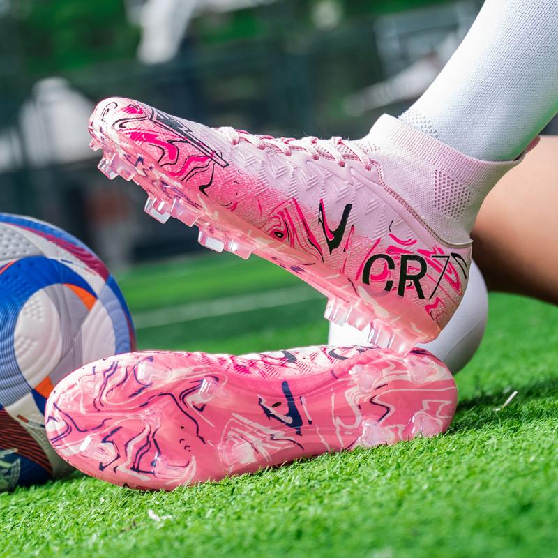 Neue Low-Top-Fußballschuhe für Schüler mit langen und kurzen Stollen für Training und Spiele CR7 Professionelle Jugendsport-Schuhe