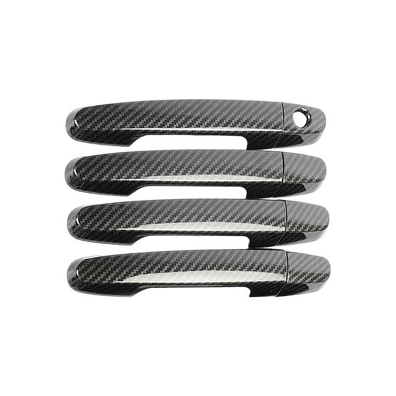 Car Decoration Door Handle Cover For Toyota IST 2002-2007 Carbon Fiber Chrome Silver Cars Accessories Styling Upgrade