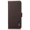 For Xiaomi Redmi Note 14 4G (163.25mm) Phone Case Genuine Cow Leather Cover RFID Blocking