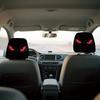 Red Devil Eye Pattern Seat Headrest Covers, Fashionable and Unique Design, Enhances In- Ambiance, Suitable for Daily Driving and Long-Distance Travel