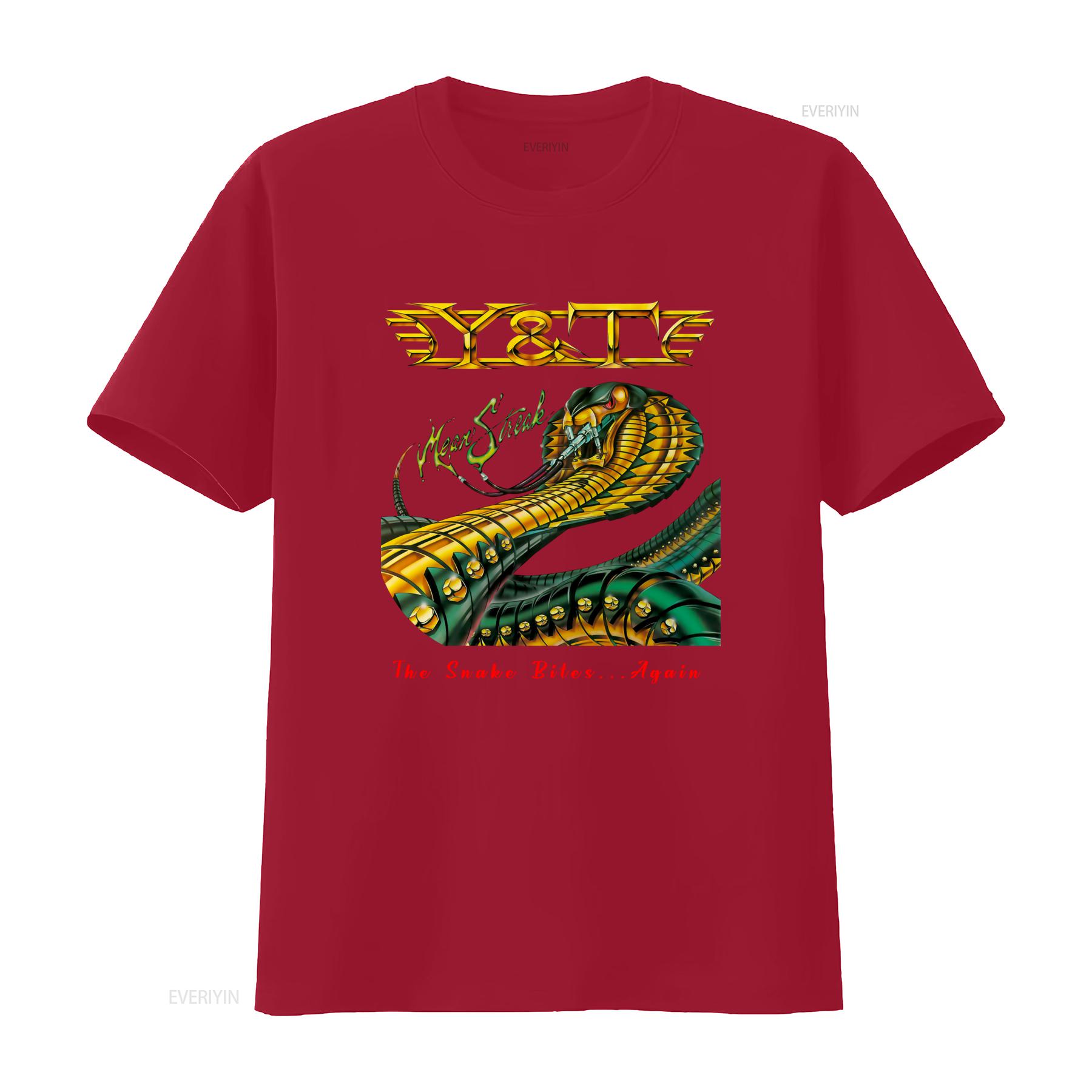

Y T Mean Streak Snake Bites Again Shirt for Men Cotton Black S 5XL vintage Washed Soft streetwear Unisex fashion Versatile S