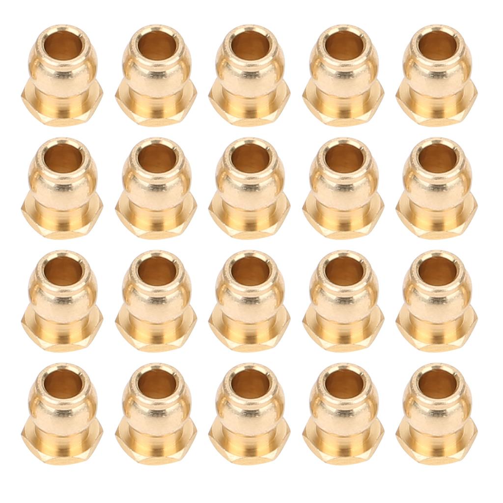 20pcs 1:10 1:8 Link Rod Ball Joint Metal Tie Rod Ends Copper RC Accessory for RC Crawler Truck