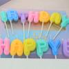 Smokeless Macaron Color Letter Birthday Cake Candle Cake Accessories for Party Supplies Colorful Colorful Birthday Candles