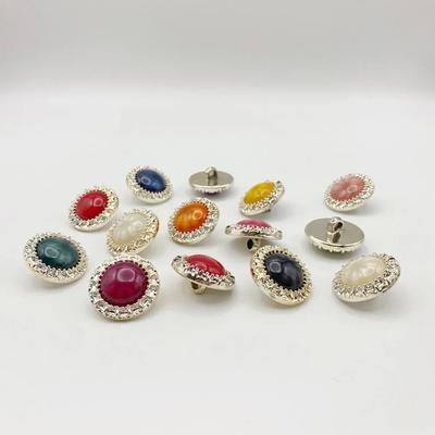 10 teile/los Bunte Knöpfe 21/25mm Gold Farbe Kunststoff Schaftknöpfe Mantelknöpfe DIY Kleidung Nähzubehör