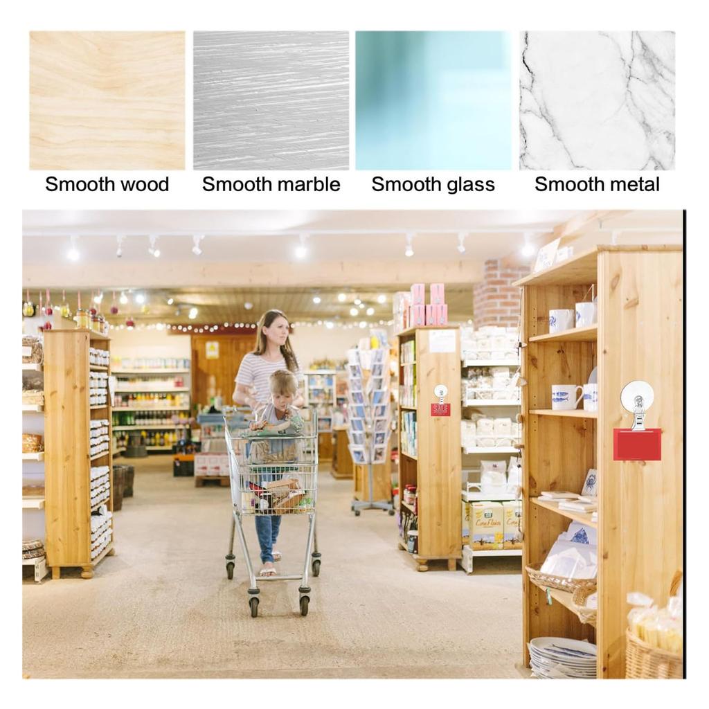 8pcs Suction Cup Clips Suction Cup Clamp Holder Advertising Suction Cup Clip for Nail Salon Supermarket Home Bathroom