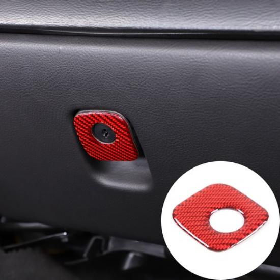 Red Carbon Fiber Passenger Side Storage Box Switch Sticker For Corvette C6 05-13