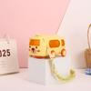 Water Bottle High Value Baby Bus Cartoon Children Water Cup Kindergarten Student Straw Cup Outdoor Portable Strap Kettle