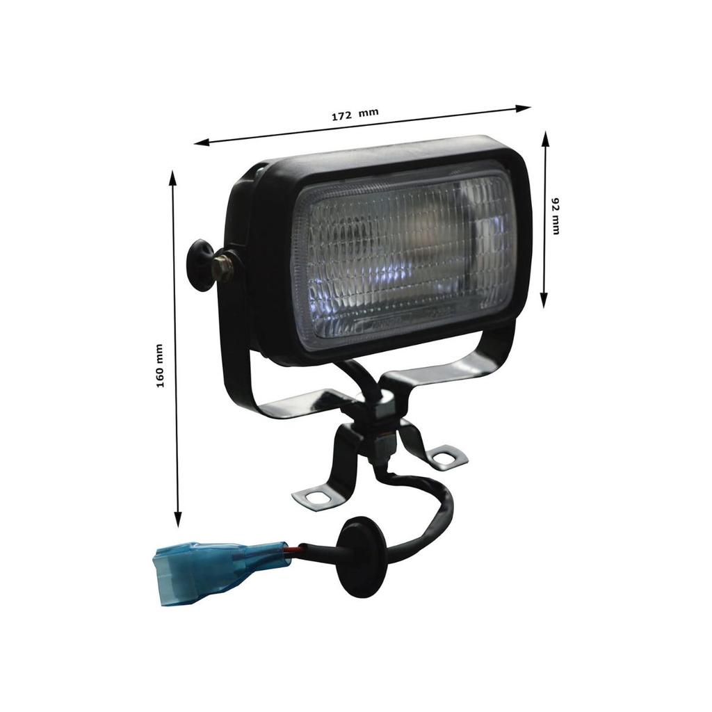 Sestava pracovní lampy Apsmotiv s tlačítkovým vypínačem Push-Pull Vhodné pro traktory Ford New Holland JCB a univerzální použití