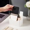 Bamboo & Wood Multifunctional Desktop Organizer for Cosmetics, Makeup Brushes, Stationery, and Remotes