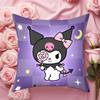 Double Sided Kuromi Pillow Cover Cute Sanrio Character for Sofa Living Room Bedroom Home Decor Interior Gift