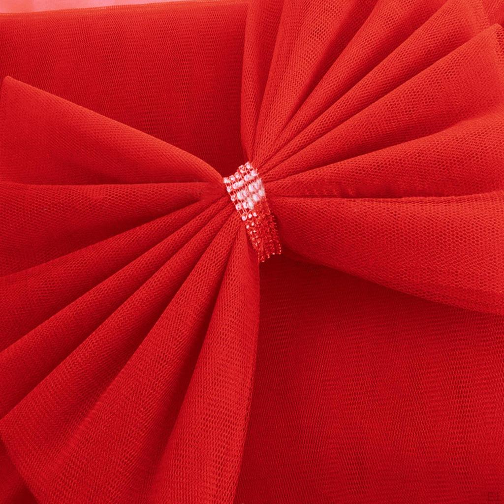 Front Door Red Bow Decoration Xmas for Holiday Window Home Festive