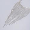 Korean Style Full Rhinestone Necklace Geometric Clavicle Chain Long Tassel Necklace  Women