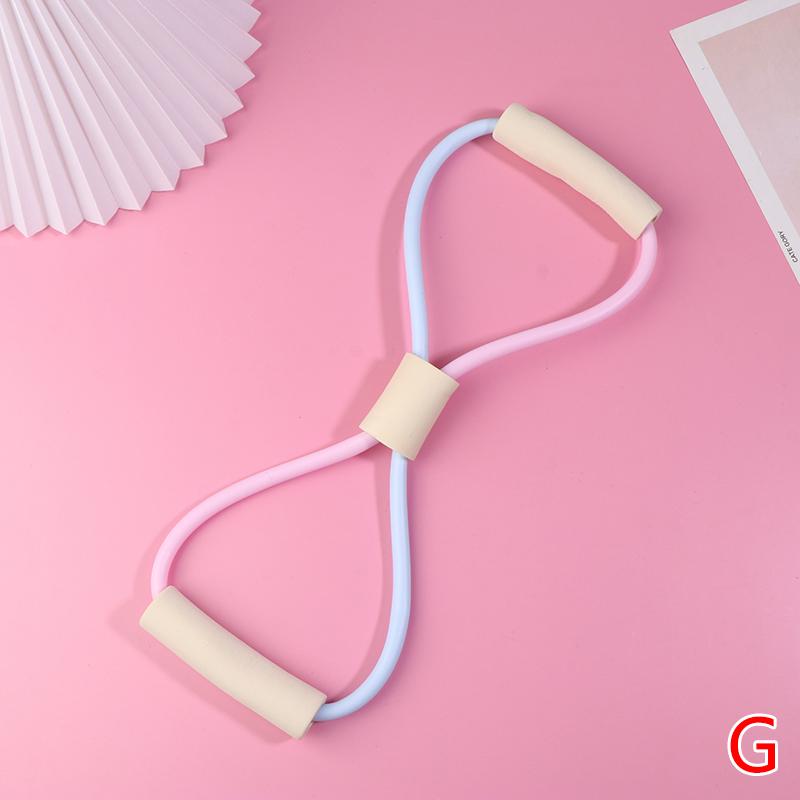 1Pc 8 Shape Tension Rope Yoga Resistance Band Home Gym Elastic Band Tpr Pull Rope Fitness Shoulder Neck Opening Chest Expander