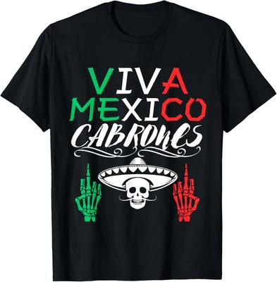 Viva Mexico Cabrones Independence Day Mexican Flag T Shirt