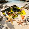 Custom Name Personalized Black Adam Print Beach Towel, for Trip Camping Beach Party Home Decor, Birthday Gift for Family & Friends