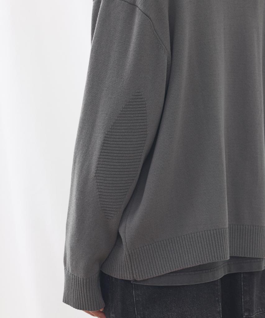 Eastserviceshop Elbow Detail Cardigan - Graphite