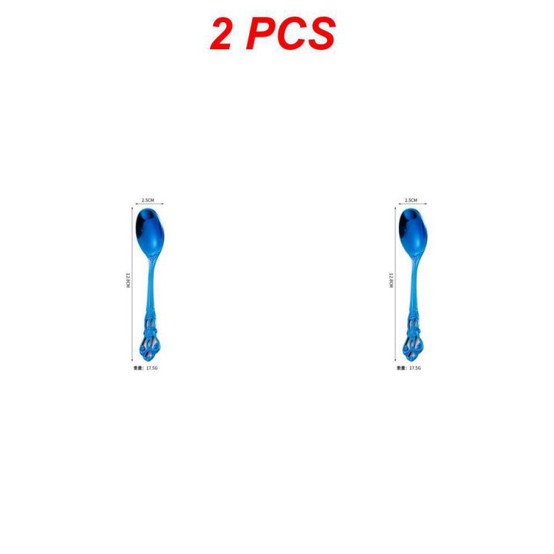 2/4/6 ST Kaffetillbehör Sked Rostfritt Stål Europeisk Stil Snidad Liten Kökstillbehör Snacks Skopa Matservis