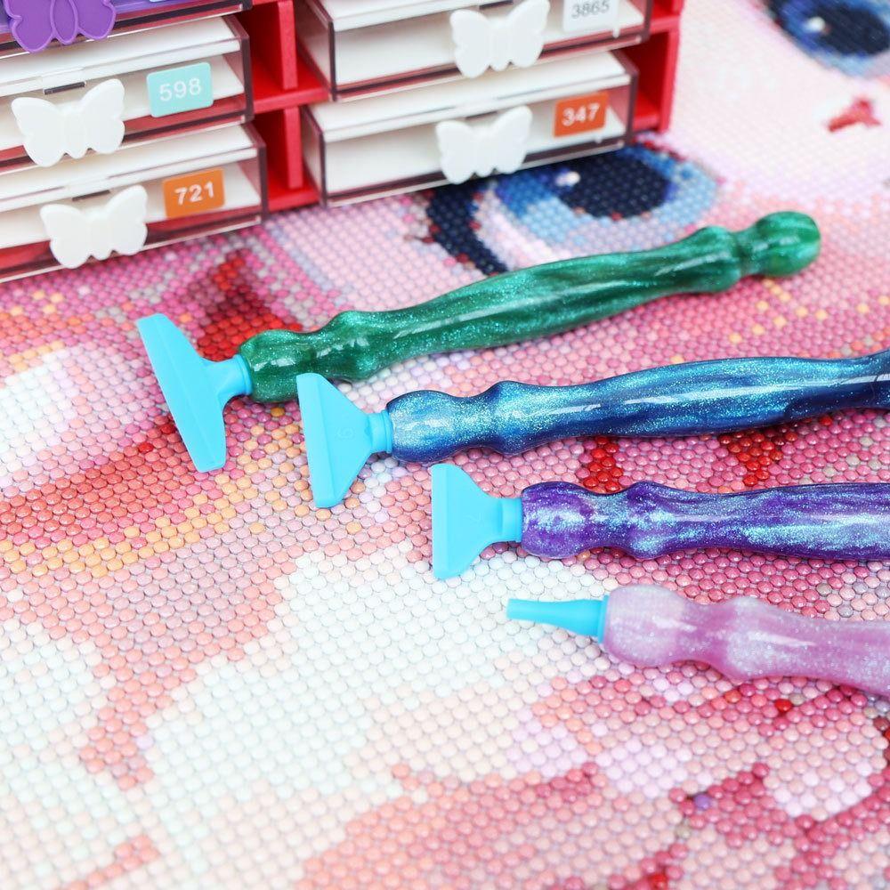Kit de stylos de peinture au diamant à broder, stylos d'art, outil de peinture au diamant 5D, stylos à pointe