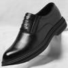 Fashion New Men 37-48 Men's Flat / 8CM Heightening Elevator Shoes Business Formal Leather Shoes Man British Casual Wedding Suit Shoes