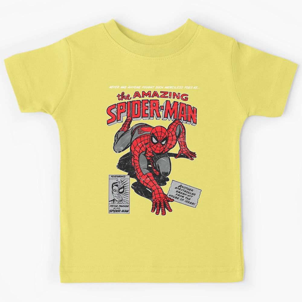 Amazing Web Hero Vintage Comic Style Action Superhero Retro Classic T Shirt Kids T-Shirt 130