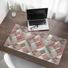 Durable Mat Under Equipment For Gamers Geometric Retro Pattern 100X50 Cm