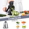Feliator Manual Rotary Grater LYCENXI, 3 In 1, 3 Interchangeable Blades, for Cheese, Vegetables, Fruits Kitchen Shredder