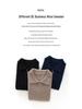 Men's 100% Pure Wool Knit Polo Collar Cardigan – Thickened, Fashionable, Zipper-Front Sweater for Business & Casual Wear.