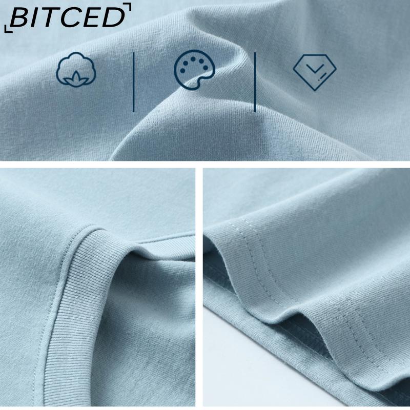 BITCED Хлопковая футболка с коротким рукавом, мужская модная свободная рубашка с половиной рукава, сострадательная рубашка с принтом