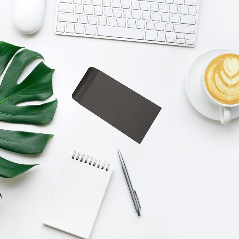 120 Pcs Sealing Envelopes Coin Envelopes Money Envelopes Small Black Envelopes for Storage Coins