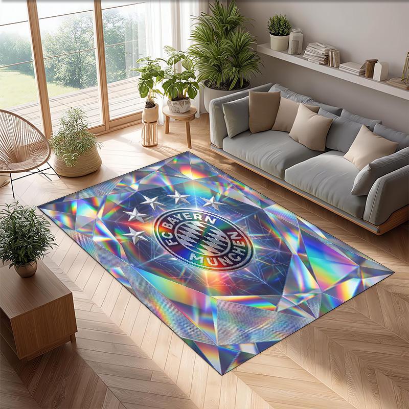 Bayern Munich Printed Flannel Area Rug Non Slip Soft Polyester Floor Carpet Indoor Decor Mat for Bedroom Living Room Sofa Game Room Home Decoration