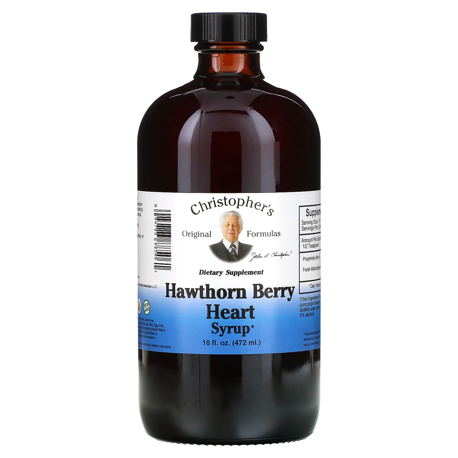 

Christopher S Original Formulas, Hawthorn Berry Heart Syrup, 472 Ml (16 Fl Oz)