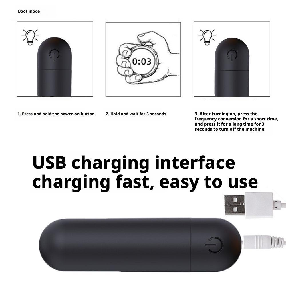 10-Speed Mini Bullet Vibrator Rechargeable Wireless Vibrating Anal Bullet Clitoral Stimulator Dildo Adult Sex Toys for Women