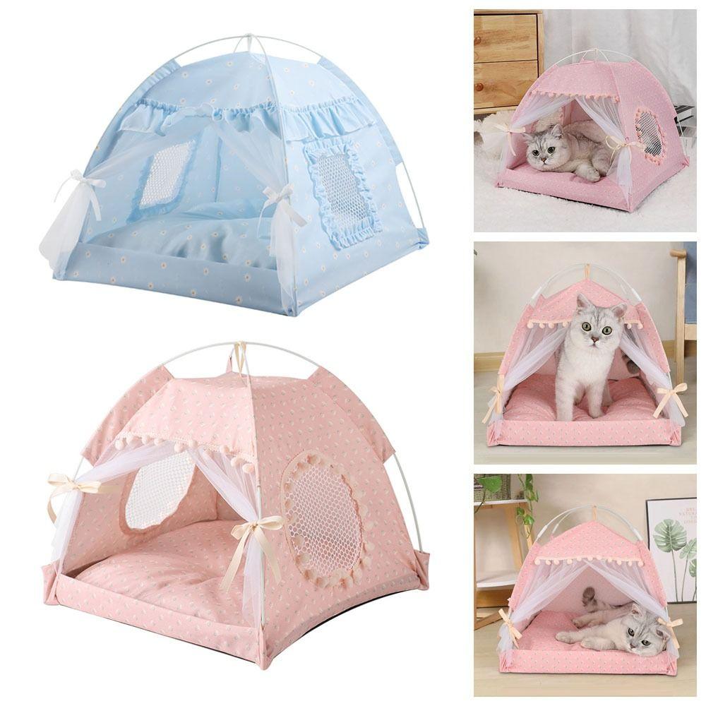 Mosquito Prevention Cat Dog Bed Kennel Semi Enclosed Cat Villa Foldable Pet Tent  Rabbits