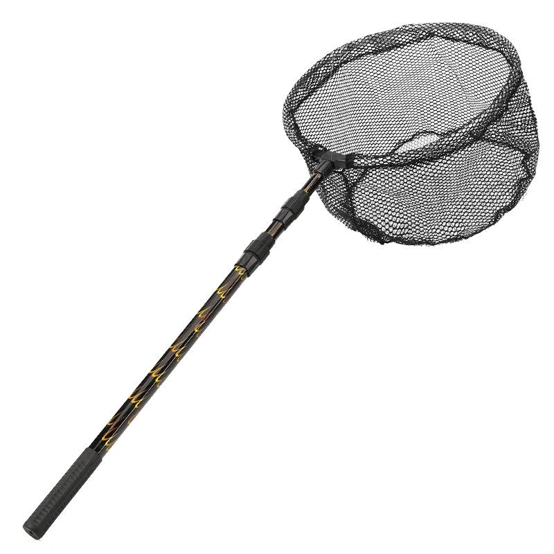 Telescopic Aluminum Alloy Landing Net with Folding Head for Catching Fish