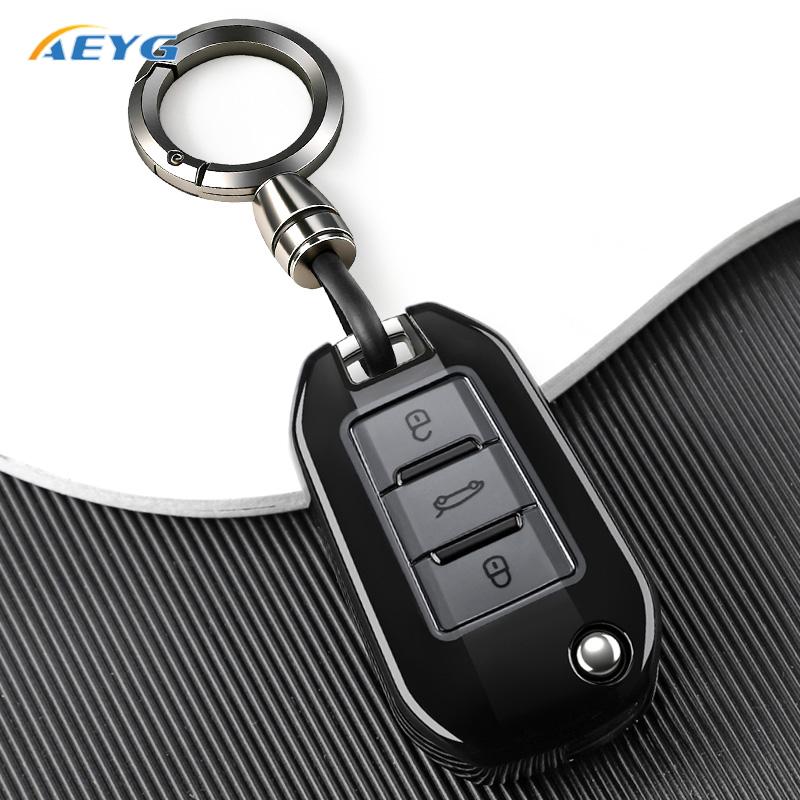 Tpu Key Case Cover Holder Fob Keychain For Peugeot 208 3008 308 508 408 2008 307 4008 For Citroen C4 C3 C6 Cactus C8 3 Buttons