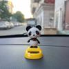 Car Ornament Solar-Powered Panda Dashboard Nodding Toy Car Interior Decoration with Swing Head Cute Car Dashboard Accessory Fun Gift for Car Lovers