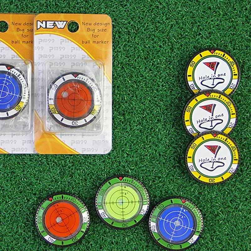 Golfs Green Reader Golfball Marker Round Bubble Levels High Precision Golfs Putting Aid Bubble Levels Golfball Marker