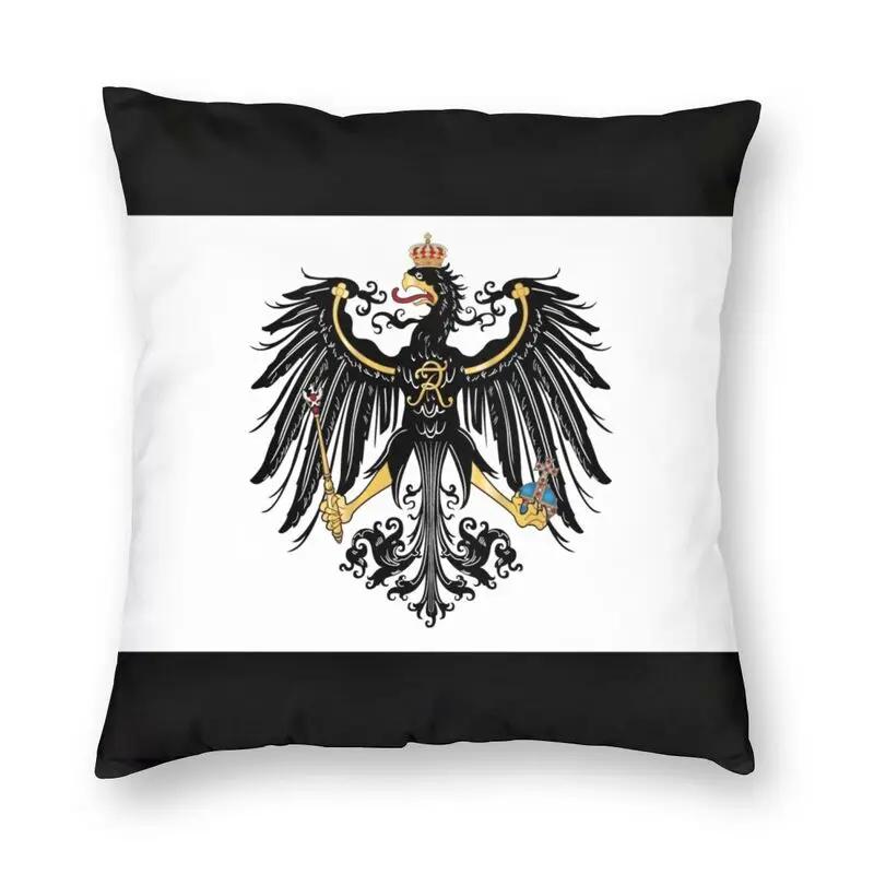 German Eagle And Iron Cross Of Prussia Pillow Cover Home Decor Kingdom of Prussia Flag Emblem Cushion Cover Throw Pillow for Car