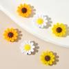 Vibrant Mixed Resin Mini Sunflower Flat Back Flower Figurines for Nail Art,Wedding DIY, Scrapbooking,Jewelry Crafts,Accessories