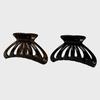 HMS007 Open Fan Hairclip (Brown, Black)