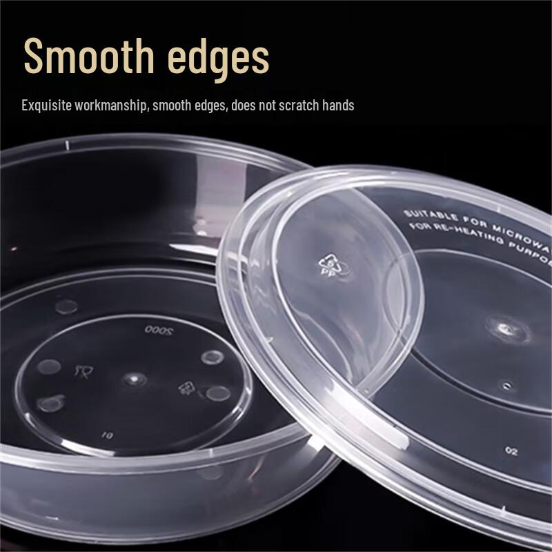 Disposable Round Plastic Food Bowl with Lid