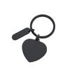 Heart-Shaped Stainless Steel Keyring with Laser Color Printing - Perfect for Engraving & Festival Gifts