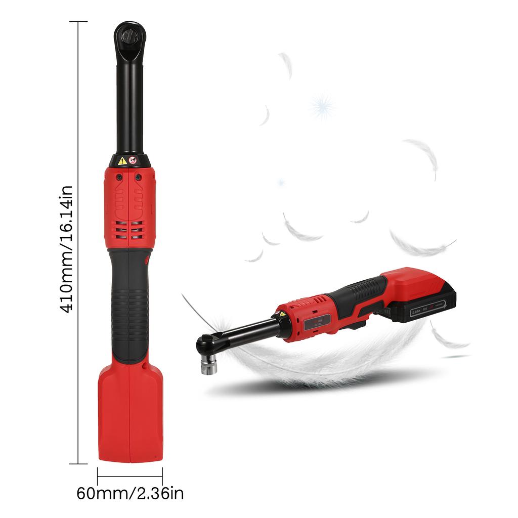 Lepmerk 3/8-inch 20V Cordless Electric Ratchet Wrench 450RPM Variable Speed 60N.M Power Ratcheting