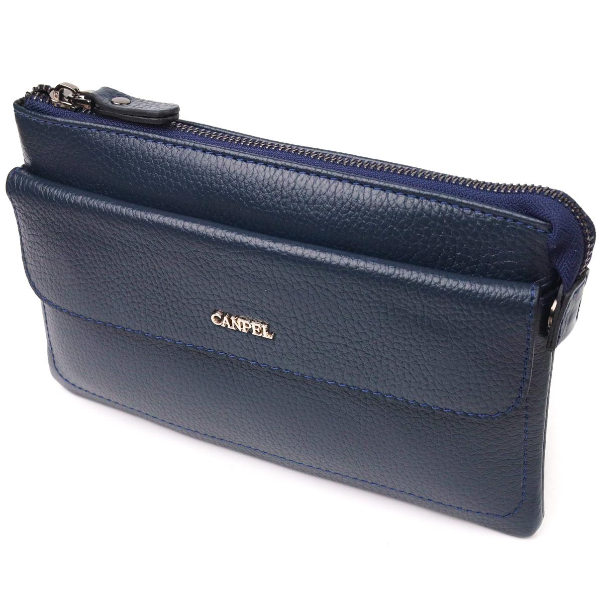 

Оригінальний чоловічий клатч із натуральної шкіри CANPELLINI 21545 Синій