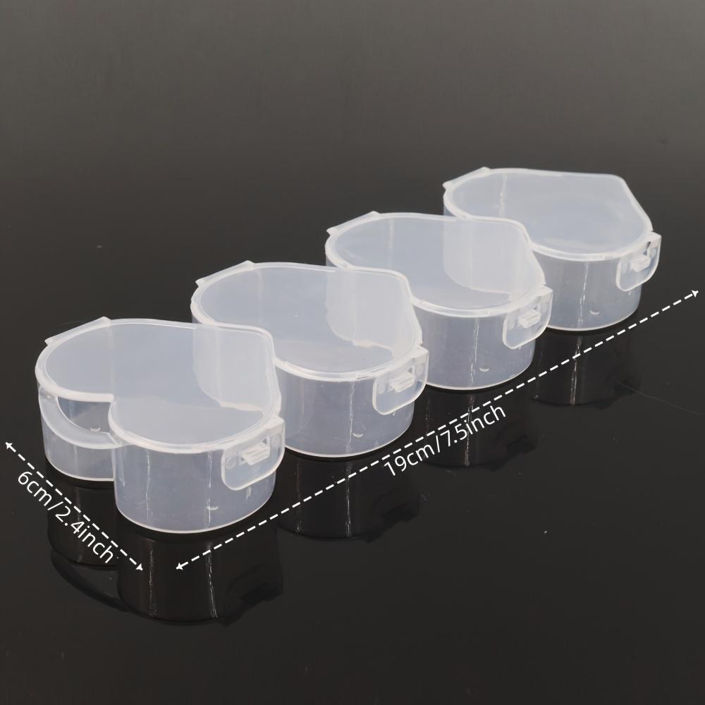 Classic Style Multi-Shape Organizer, Clear Plastic Container with Buckle Closure, Heart and Bear Shape, Lockable Desktop Organizer for Jewelry