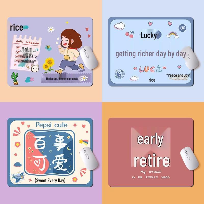 Charming Mouse Pad with Wrist Rest - Cute and Simple Desk Accessory for Girls and Students