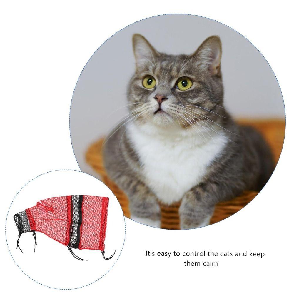 Breathable Mesh Cat Shower Wash Net Anti-bite Cat Grooming Restraint Bag Cat Bathing Bag  Bathing