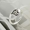 Retro Men's Punk Skull Creative Exaggerated Women's Hand Jewelry Open Ring
