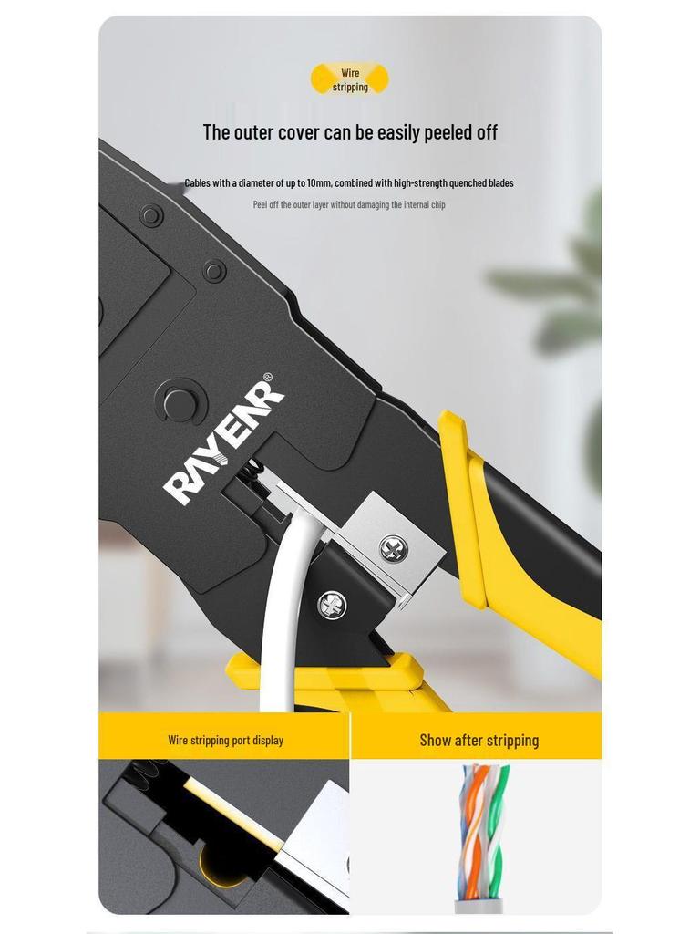 Ruineng Professional Cat 6 Network Crimping Tool Set with Multifunctional Tester